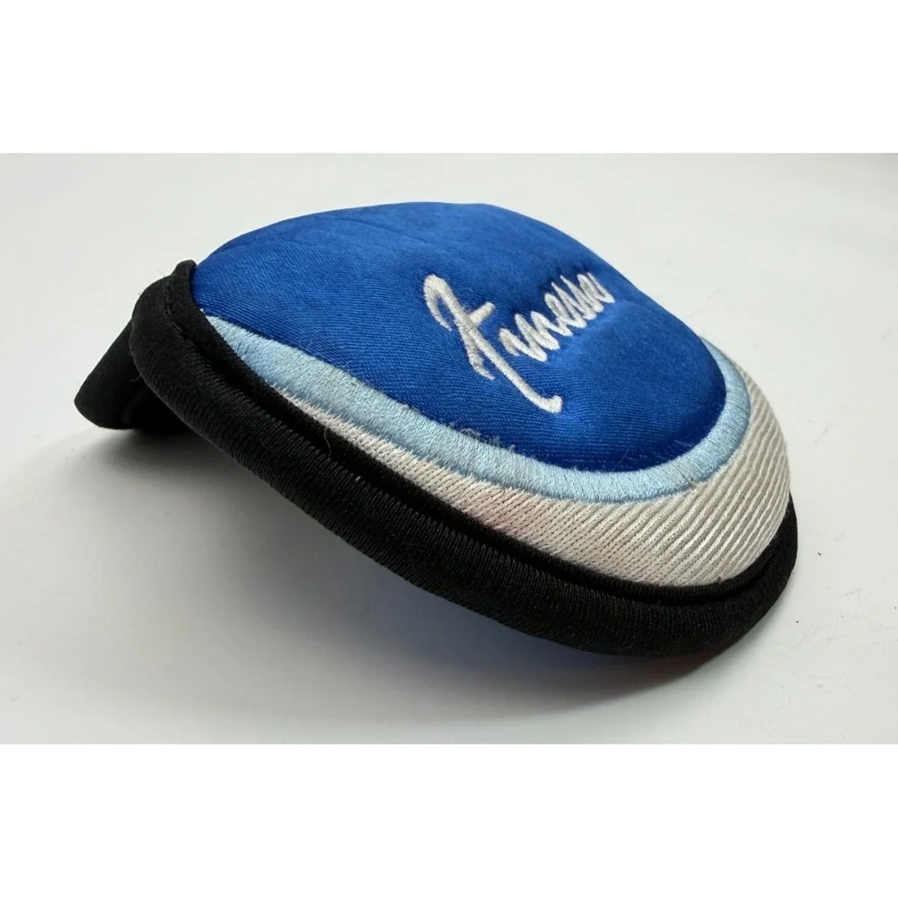 Finesse Mallet Putter Headcover Blue White Nylon Golf Club Protective Cover
